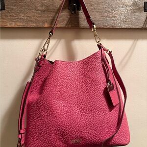 Kate Spade New York Pink Pebbled Leather Crossbody Shoulder Bag EUC